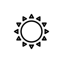 Sun icon vector illustration. Brightness sign and symbol.