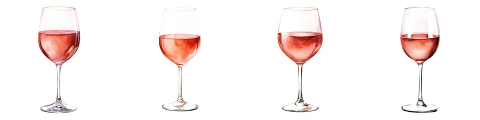 Pink wines served in transparent elegant glassware on a tabletop setting suggesting a celebratory upscale and social occasion