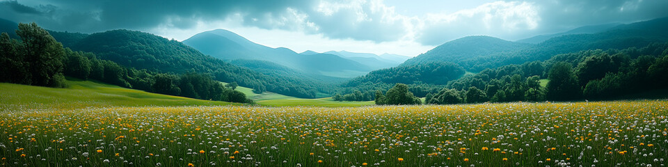 Fototapeta premium Beautiful landscape, spring time