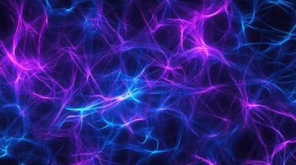 Cybernetic brain with electric blue and purple neural lines, symbolizing innovation, intelligence, and artificial consciousness