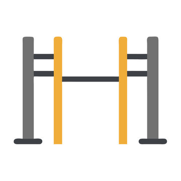 Parallel bars outdoor gym equipment icon