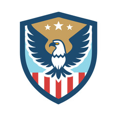 American eagle emblem with shield