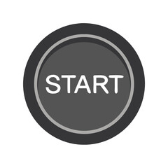 Dark start button with glossy effect