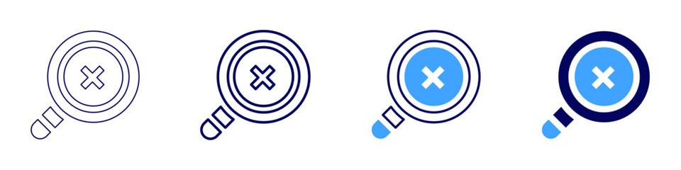 Obraz premium Search diversity​ icon in 4 different styles. Thin Line, Line, Bold Line, Duotone. Duotone style. Editable stroke