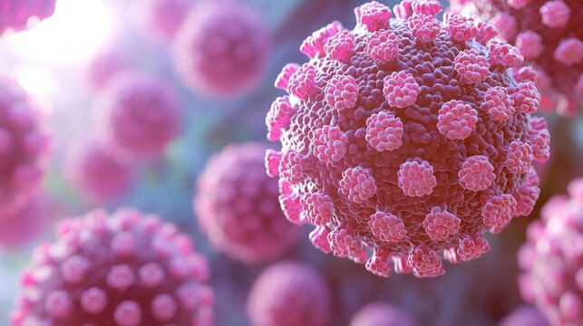 Virus Clusters - 3D Medical Illustration