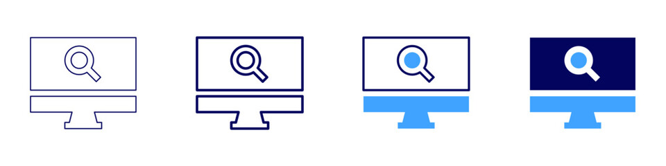 Search results​ icon in 4 different styles. Thin Line, Line, Bold Line, Duotone. Duotone style. Editable stroke