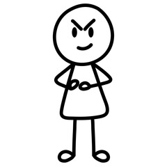 Human Stick Man Illustration Set