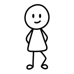 Human Stick Man Illustration Set