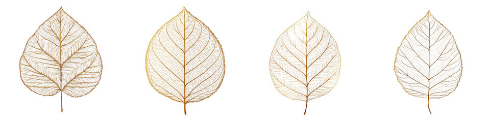 Obraz premium Delicate and Elegant Autumn Leaves with Intricate Veined Patterns Natural Botanical Backdrop or Design Element for Environmental Ecology or Minimalist Concepts