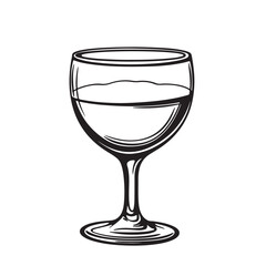 wine glass isolated on white