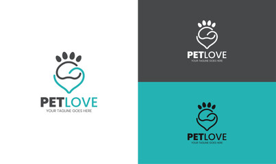 Pet logo, pet love logo, animal care logo, veterinary logo, pet adoption logo, animal rescue logo, pet clinic logo, pet shop logo, dog logo