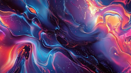 Obraz premium Futuristic digital streams forming intricate patterns, representing artificial intelligence and rapid data processing.