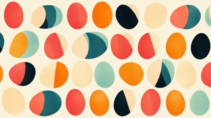 Colorful Geometric Egg Pattern Background