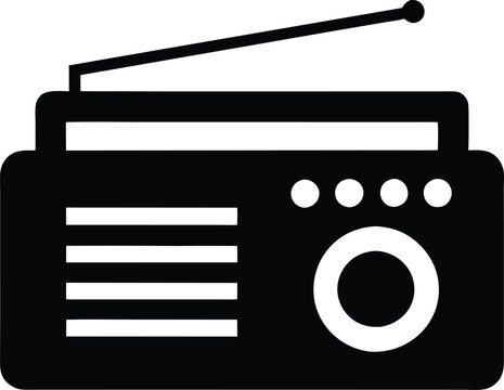 recommend clip art: Radio icon black silhouette vector, radio vector illustration, Vintage radio silhouette vector illustration.