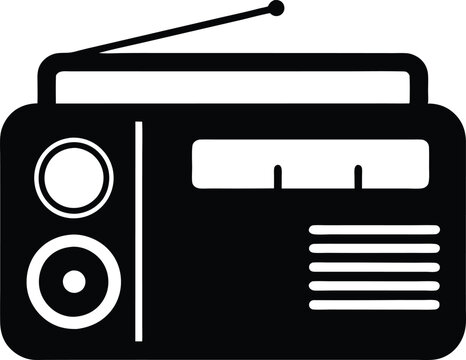 recommend clip art: Radio icon black silhouette vector, radio vector illustration, Vintage radio silhouette vector illustration.
