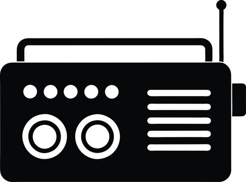 recommend clip art: Radio icon black silhouette vector, radio vector illustration, Vintage radio silhouette vector illustration.