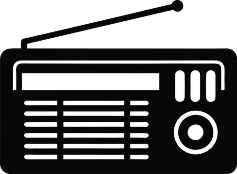 recommend clip art: Radio icon black silhouette vector, radio vector illustration, Vintage radio silhouette vector illustration.