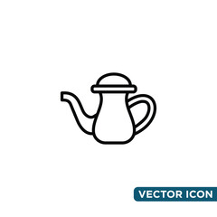 Simple Coffee Pot Icon Design Template 