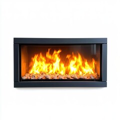 Modern Sleek Glass Fireplace Design for Contemporary Living Spaces