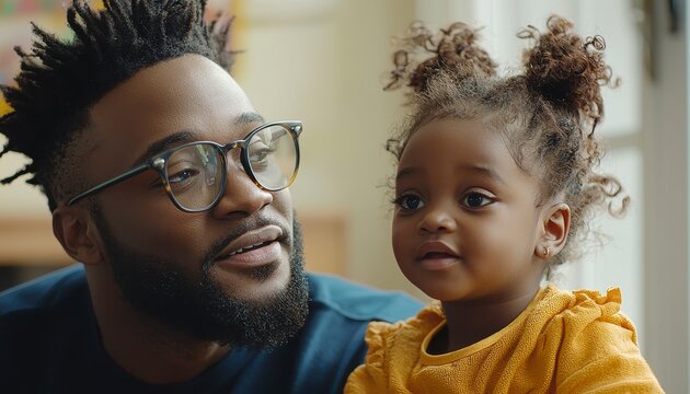 In a cozy and heartwarming scene, a father and daughter engage in interactive storytelling, fostering a love for reading and creativity The bond between them is palpable as they co-create a digital