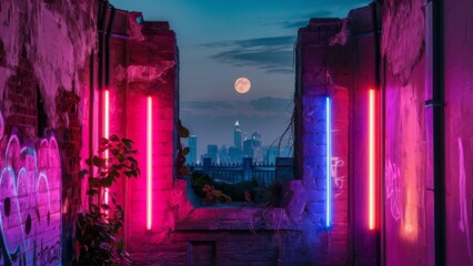 Neon Contrast in Urban Decay