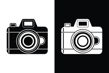Photo Camera Silhouette. Modern Vector Icons for Photography & Apps