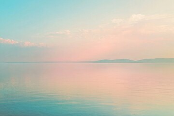 Fototapeta premium Pastel Sunrise over Calm Lake