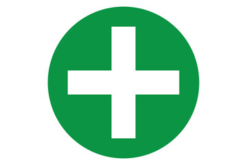 Green cross. Green cross original logotype, signs collection. Medicine health hospital icons. Vector illustration. EPS 10.
