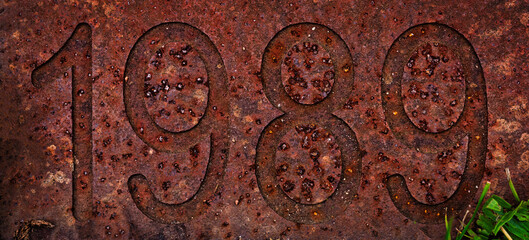 1989 Rostige Jahreszahl