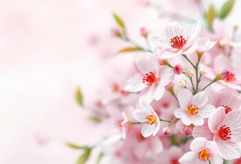 Soft, blurred watercolor floral background with pastel hues and delicate blooms, airy, background