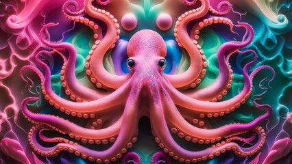 Fototapeta premium Dreamcore Octopus