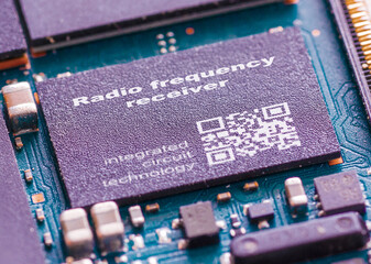 Radio frequency receiver Captures and processes radio frequency signals.