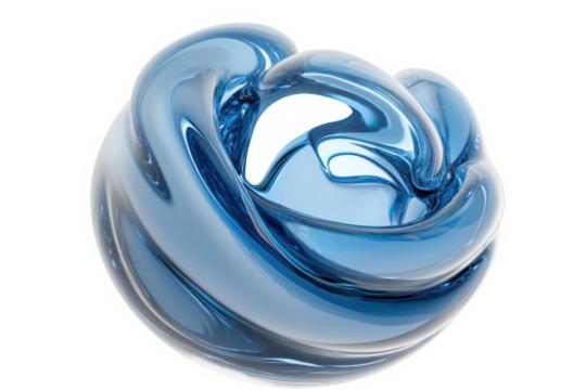 Blue Glass Sculpture