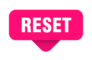 reset sticker. reset sign on transparent background