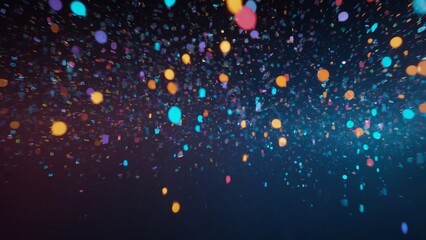 Floating message bubbles create a vibrant chat interface with glowing text notifications in a digital environment. Generative AI