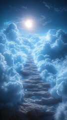 Ascend to the Heavens: The Ethereal Pathway Through the Clouds

