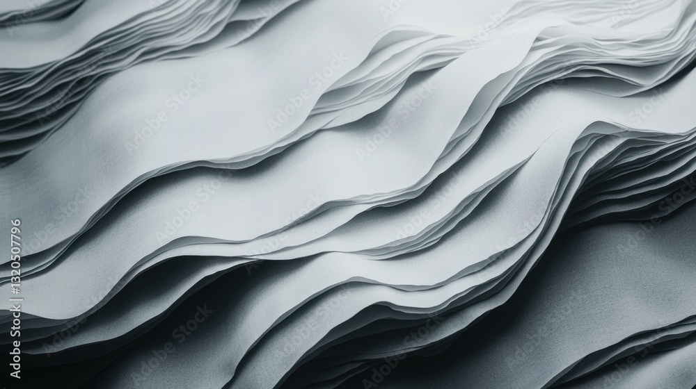 Wall mural minimalist white background with soft flowing elements and a delicate modern business theme.