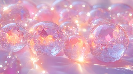 abstract background with bubbles Purple glass beads and violet epoxy resin spheres. Realistic 3D vector droplets with transparency effects and a transparent background. Crystal spheres featuring tiny