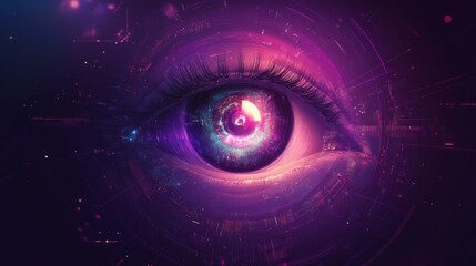 Digital eye, futuristic vision