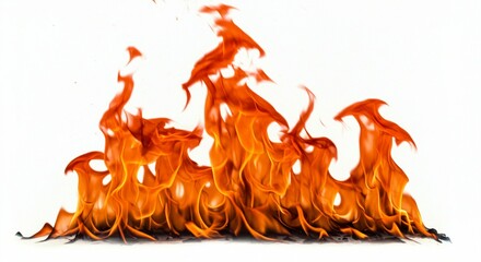 Fiery Orange Flames: A Dramatic and Intense Photographic Study
