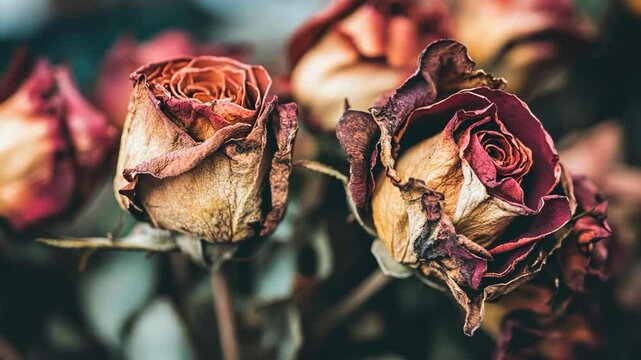 withering bouquet of rose