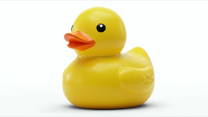 Bright yellow rubber duck toy