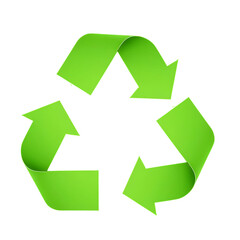 Obraz premium green recycle on white background 