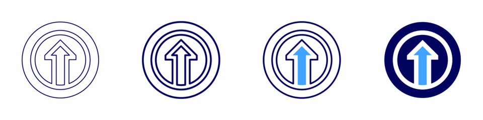 Increase earnings​ icon in 4 different styles. Thin Line, Line, Bold Line, Duotone. Duotone style. Editable stroke