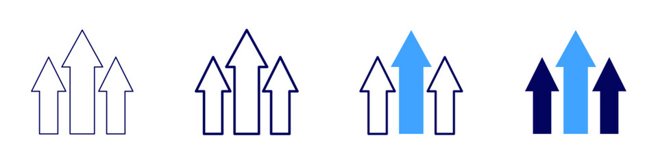 Increase imagination icon in 4 different styles. Thin Line, Line, Bold Line, Duotone. Duotone style. Editable stroke