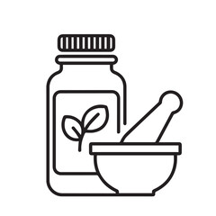 Homeopathy bottle vector