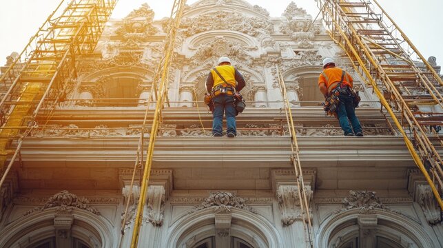 A construction manager and an architect collaborate on the design and construction of a grand edifice.