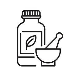 Homeopathy bottle vector
