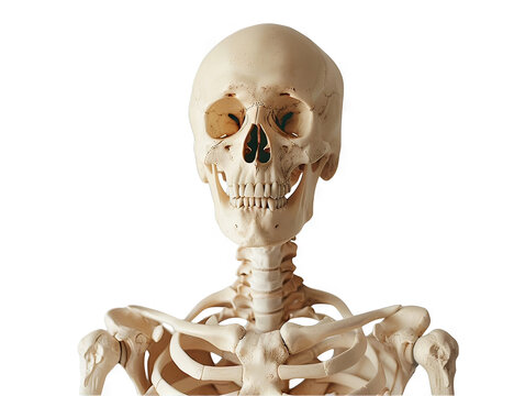 Human Anatomy: Detailed Close-up of a Skeleton Model
