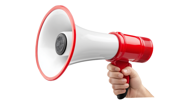 megaphone on white background.3d illustration
